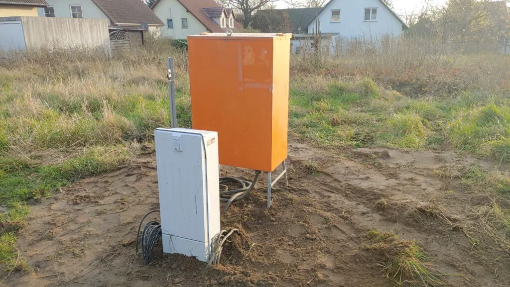 Der Baustromzähler steht schon
