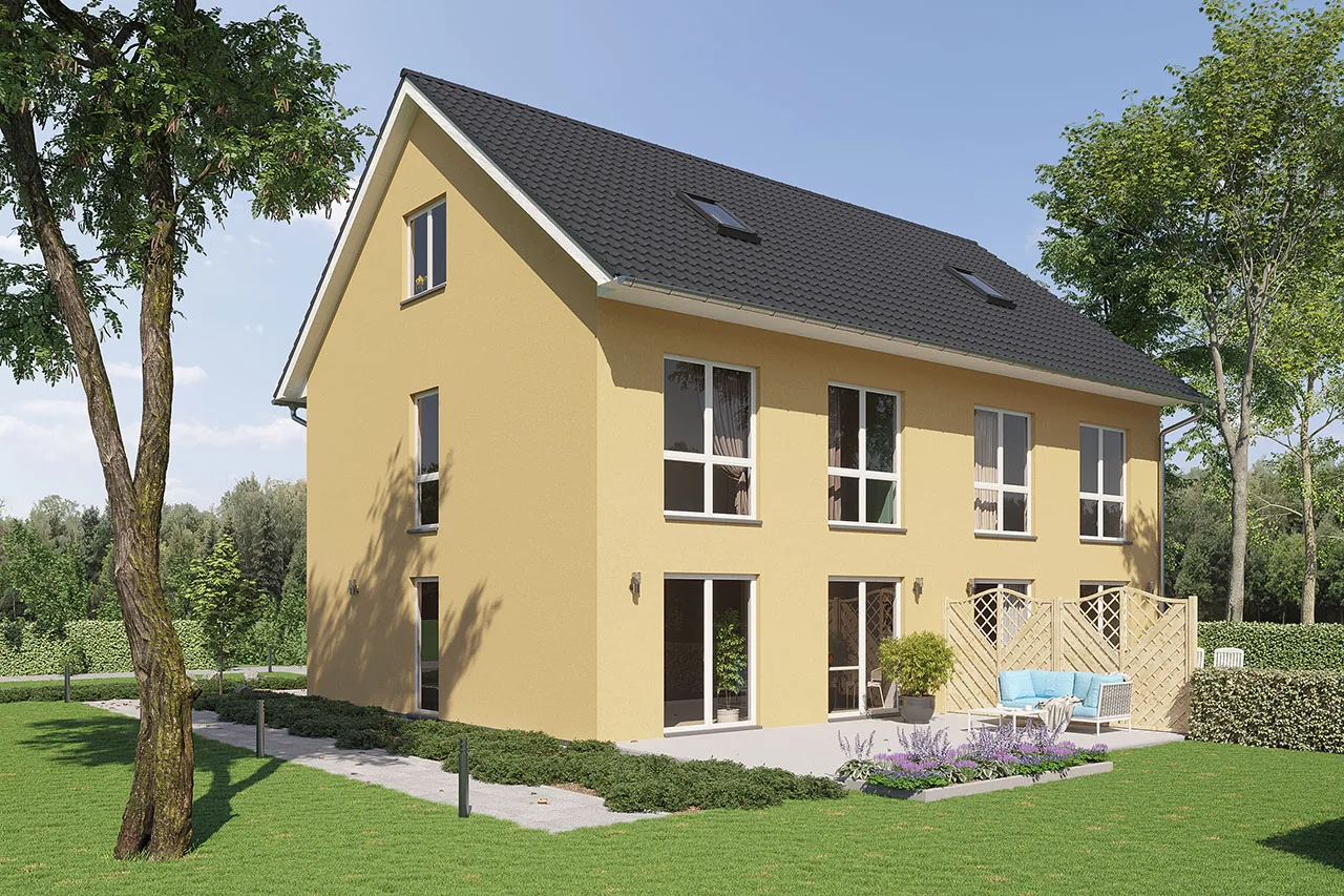 Doppelhaus 127 von Richter Haus – Außenansicht 2