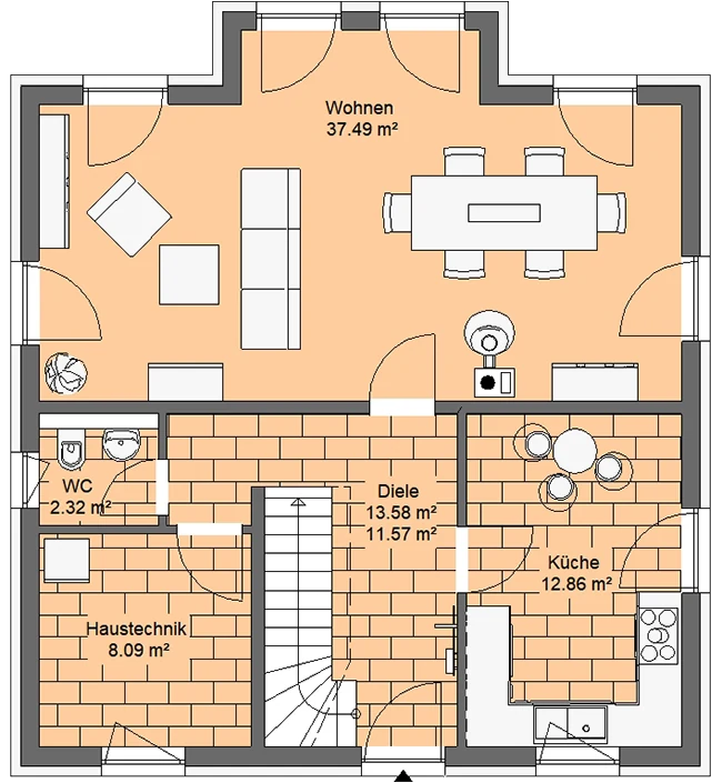 Stadtvilla 140 – Grundriss